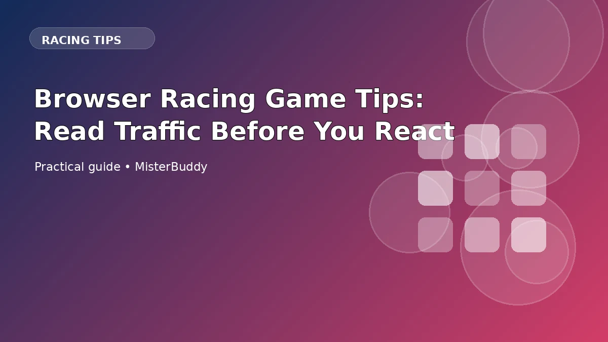 Browser Racing Game Tips: Read Traffic Before You React