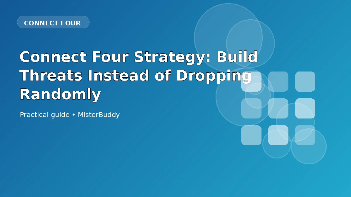 Connect Four Strategy: Build Threats Instead of Dropping Randomly