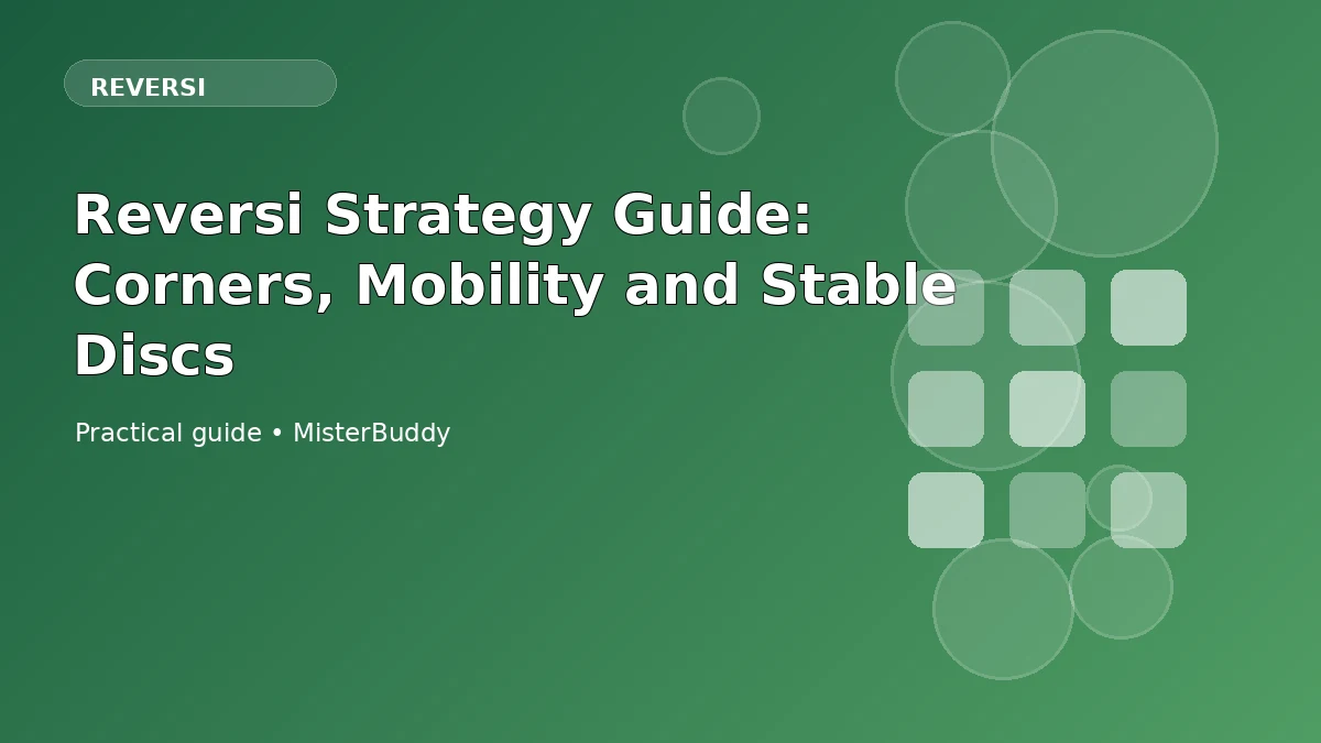 Reversi Strategy Guide: Corners, Mobility and Stable Discs